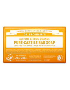 Pastilla de jabon citricos - naranja bio 140g Dr. Bronner's